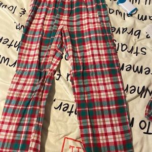 men’s pajama pants. comes with a matching button up top if wanted